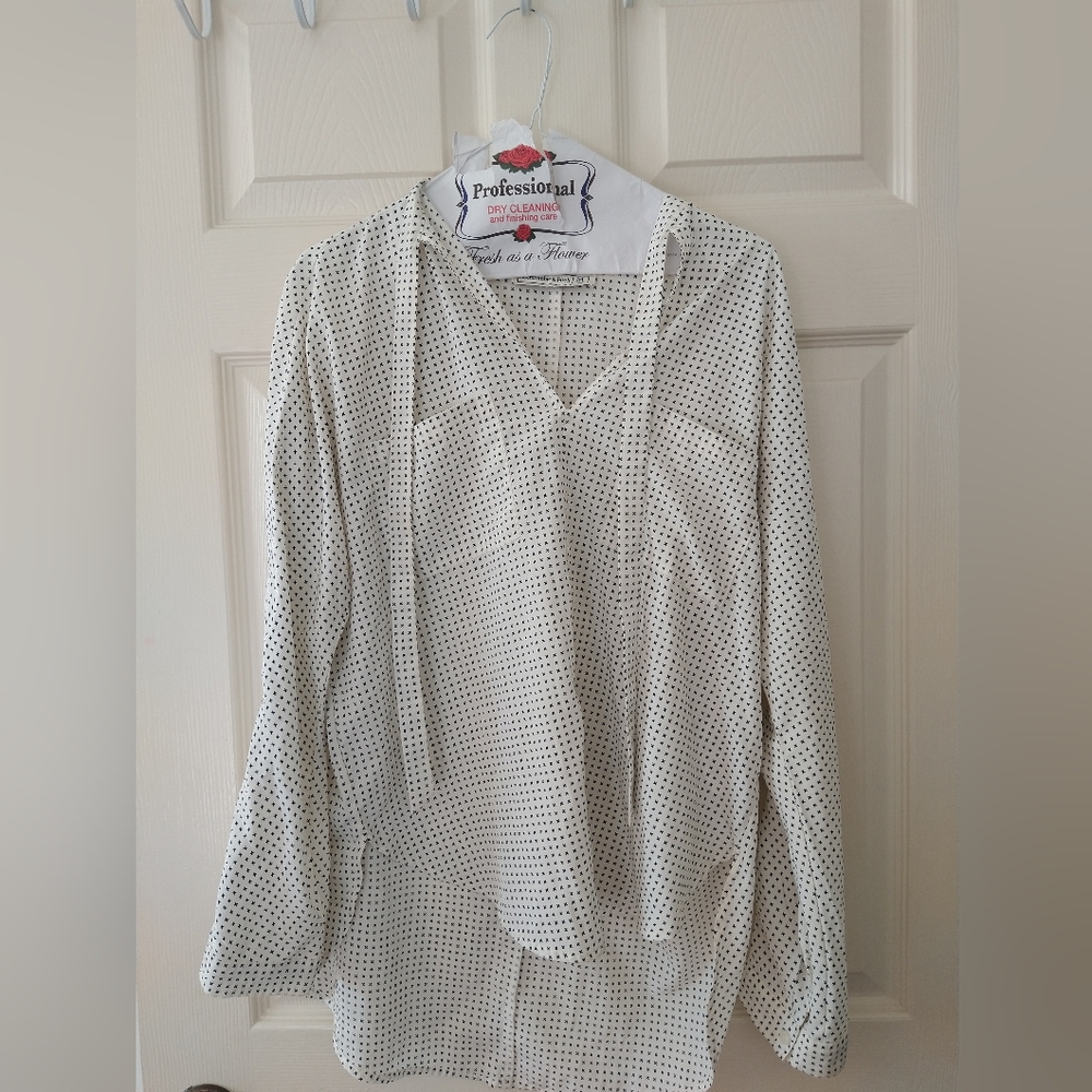 White Polka Dot Blouse